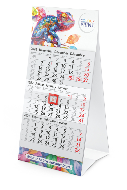 Mini 3 Tischaufstellkalender aus Karton