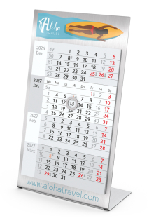 Desktop 3 Steel Tischaufstellkalender