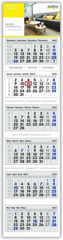 6-Mona6-MK PLUS grau mit blauen Sonn- und Feiertagentskalender Plus grau-weiß-grau mit roten Sonn- und Feiertagen