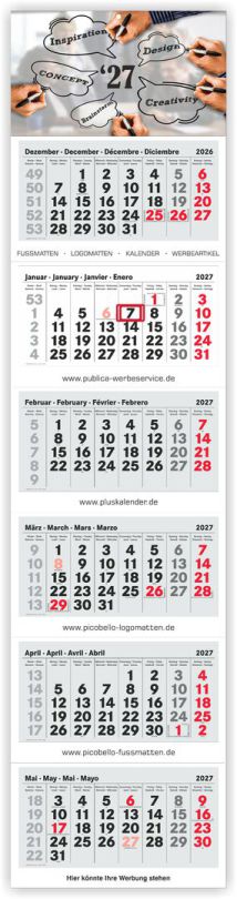 6-Monatskalender PLUS Monats Kalender 2025
