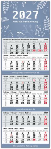 6-Monats-Doppelblockkalender Monats Kalender 2025