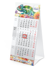 Karton-Tischkalender mit 4-Monats-Kalendarium
