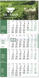 4-Monatskalender Monats Kalender grün