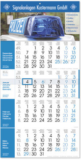 4-Monatskalender Monats Kalender blau