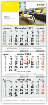 3-Monatskalender FSC Spirale Monats Kalender 2025