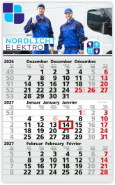 3-Monatskalender Monats Kalender Monatsplaner SOLID 2025