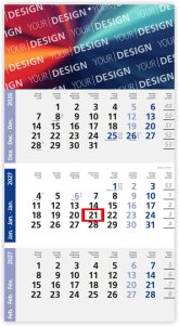 3-Monatskalender LOGIC grün Monats Kalender 2025