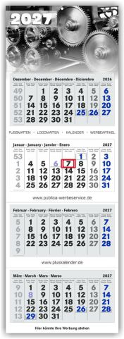 4-Monatskalender 2025 Monats Kalender PLUS TOP verstärkte Kopfpappe