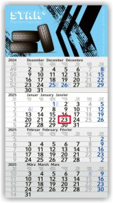 4-Monatskalender Monats Kalender 2025 Budget