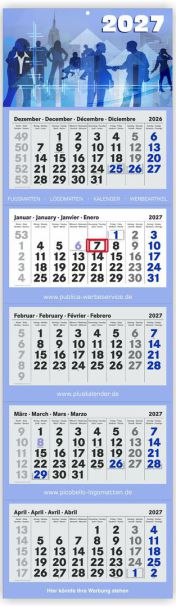 5-Monatskalender PLUS TOP verstärkte Kopfpappe Monats Kalender 2025
