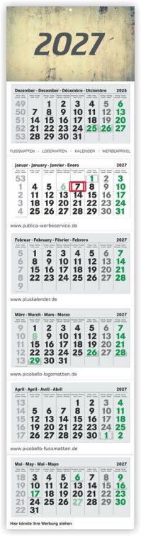 6-Monatskalender Plus TOP Monats Kalender 2025