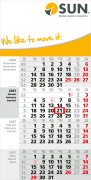 4-Monats-Planer/Kalender Square 4 Post 2025